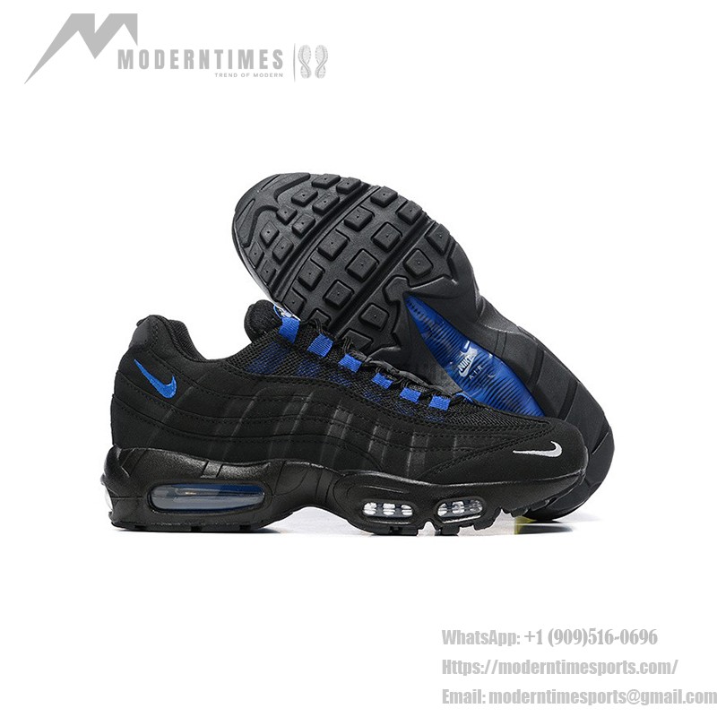 Nike Air Max 95 Black Royal Blue FN3876-001 メンズランニングシューズ Nike Air Max 95 'Black Royal Blue' メンズエアクッションテクノロジー付きスニーカー