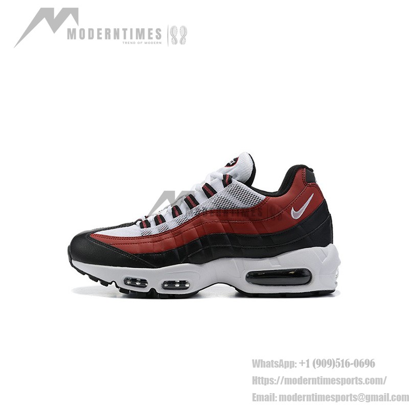 Nike Air Max 95 GS Bordeaux CJ3906-104 レッド&ブラック スニーカー Nike Air Max 95 GS Bordeaux CJ3906-104 レッド&ブラック スニーカー 側面図