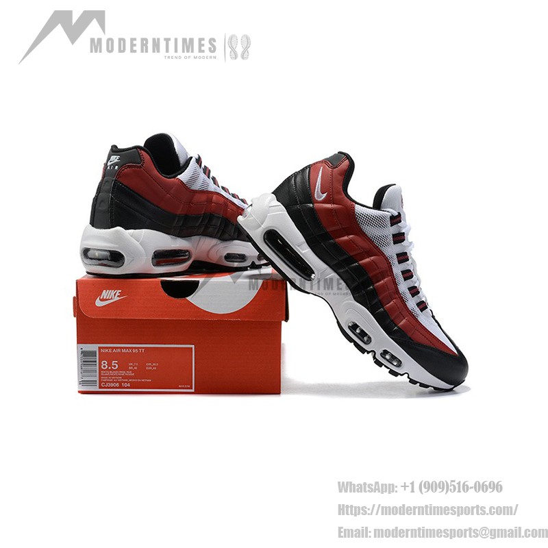 Nike Air Max 95 GS Bordeaux CJ3906-104 レッド&ブラック スニーカー Nike Air Max 95 GS Bordeaux CJ3906-104 レッド&ブラック スニーカー 側面図