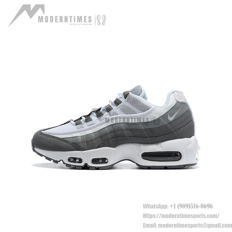 Nike Air Max 95 Grey Fog CT1268-001 Grey and White Sneakers Nike Air Max 95 Grey Fog CT1268-001 Grey and White Sneakers Side View