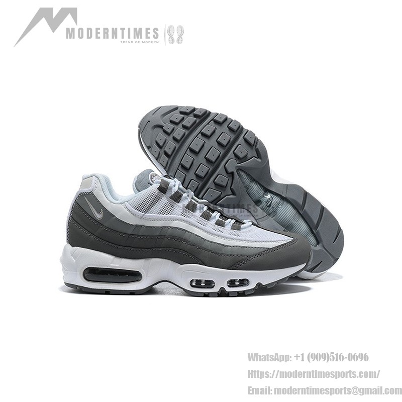 Nike Air Max 95 Grey Fog CT1268-001 Grey and White Sneakers Nike Air Max 95 Grey Fog CT1268-001 Grey and White Sneakers Side View