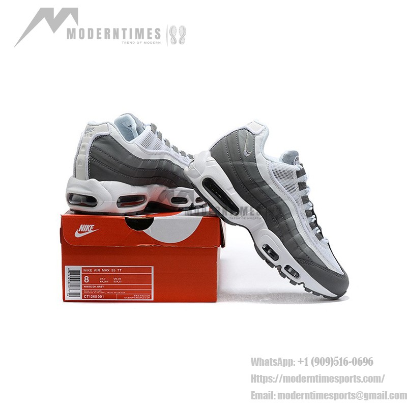 Nike Air Max 95 Grey Fog CT1268-001 Grey and White Sneakers Nike Air Max 95 Grey Fog CT1268-001 Grey and White Sneakers Side View