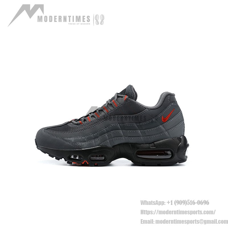 Nike Air Max 95 Iron Grey DC4115-002 グレー&レッド スニーカー Nike Air Max 95 Iron Grey DC4115-002 グレー&レッド スニーカー 側面図