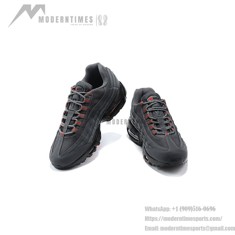 Nike Air Max 95 Iron Grey DC4115-002 グレー&レッド スニーカー Nike Air Max 95 Iron Grey DC4115-002 グレー&レッド スニーカー 側面図