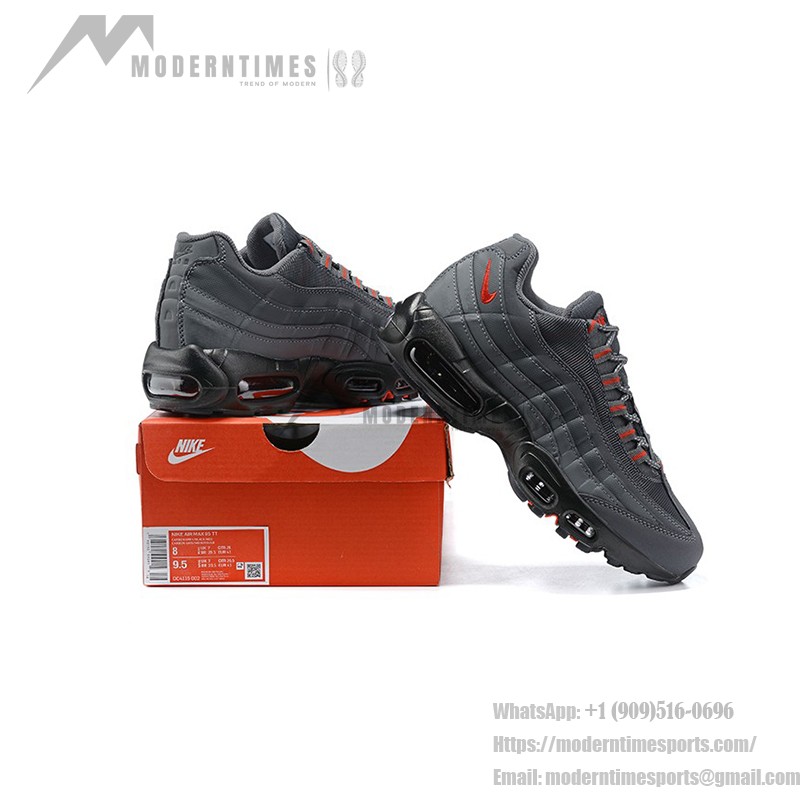 Nike Air Max 95 Iron Grey DC4115-002 グレー&レッド スニーカー Nike Air Max 95 Iron Grey DC4115-002 グレー&レッド スニーカー 側面図