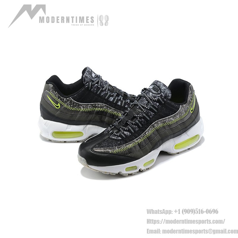 Nike Air Max 95 M2Z2 リサイクルウールパック CV6899-001 ブラック&エレクトリックグリーン スニーカー Nike Air Max 95 M2Z2 リサイクルウールパック CV6899-001 ブラック&エレクトリックグリーン スニーカー 側面図