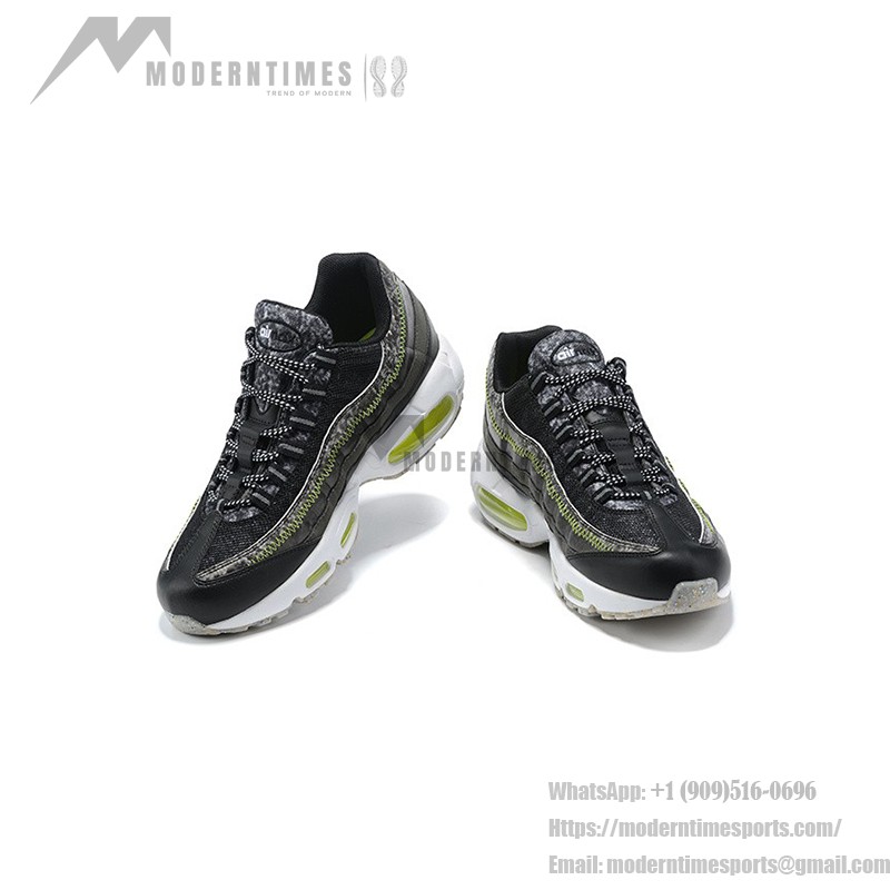 Nike Air Max 95 M2Z2 リサイクルウールパック CV6899-001 ブラック&エレクトリックグリーン スニーカー Nike Air Max 95 M2Z2 リサイクルウールパック CV6899-001 ブラック&エレクトリックグリーン スニーカー 側面図