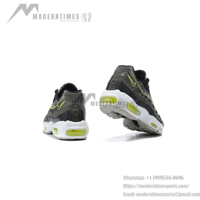 Nike Air Max 95 M2Z2 リサイクルウールパック CV6899-001 ブラック&エレクトリックグリーン スニーカー Nike Air Max 95 M2Z2 リサイクルウールパック CV6899-001 ブラック&エレクトリックグリーン スニーカー 側面図