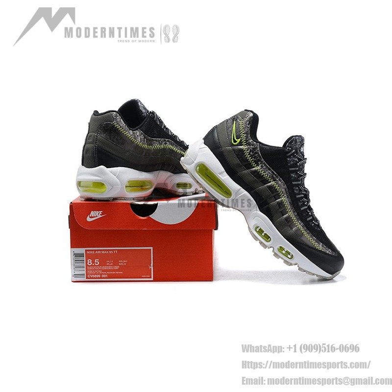 Nike Air Max 95 M2Z2 リサイクルウールパック CV6899-001 ブラック&エレクトリックグリーン スニーカー Nike Air Max 95 M2Z2 リサイクルウールパック CV6899-001 ブラック&エレクトリックグリーン スニーカー 側面図
