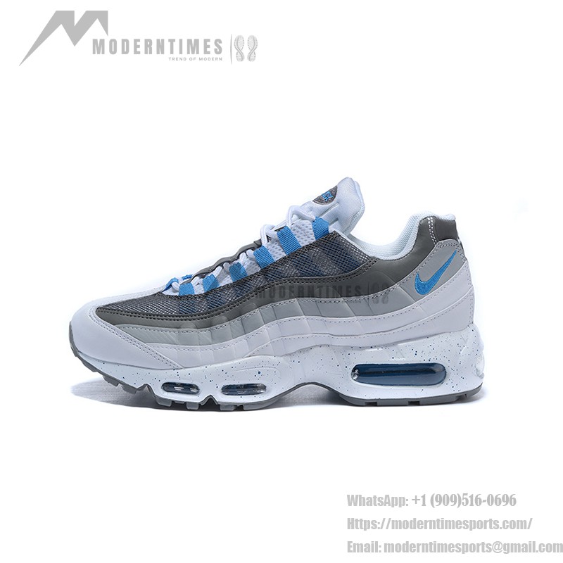 Nike Air Max 95 609048-108 ホワイト、グレー、ブルー スニーカー Nike Air Max 95 609048-108 ホワイト、グレー、ブルー スニーカー 側面図