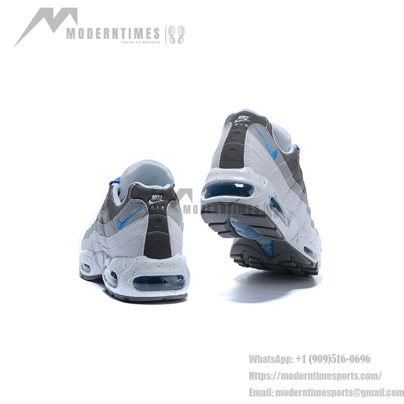 Nike Air Max 95 609048-108 ホワイト、グレー、ブルー スニーカー Nike Air Max 95 609048-108 ホワイト、グレー、ブルー スニーカー 側面図