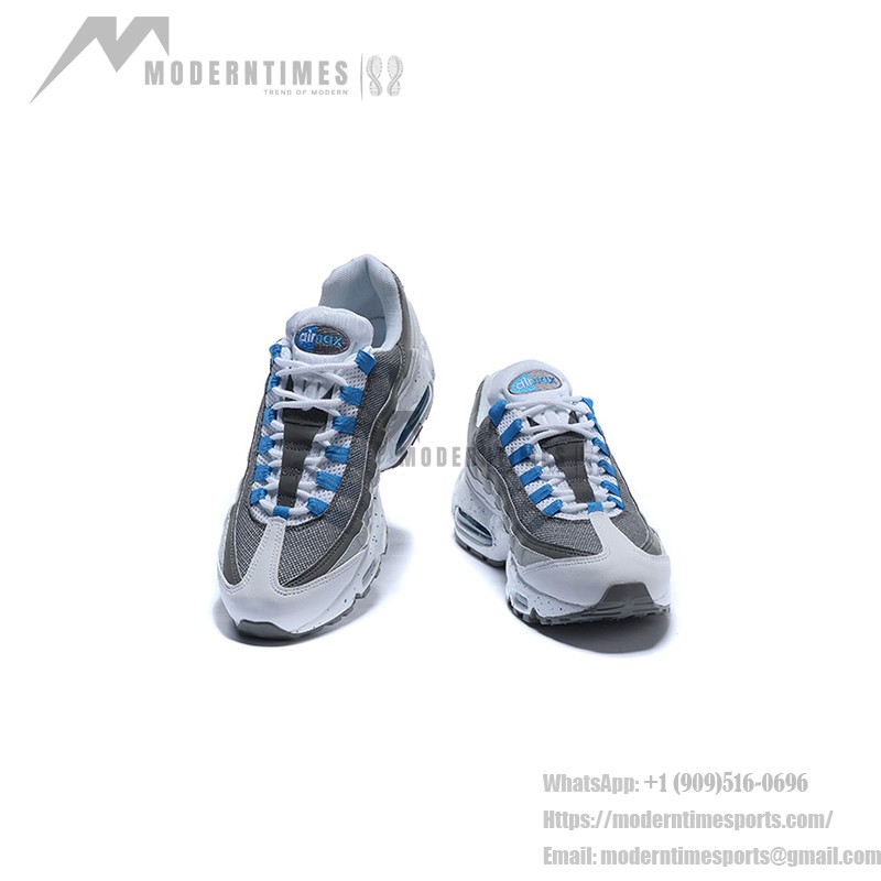 Nike Air Max 95 609048-108 ホワイト、グレー、ブルー スニーカー Nike Air Max 95 609048-108 ホワイト、グレー、ブルー スニーカー 側面図