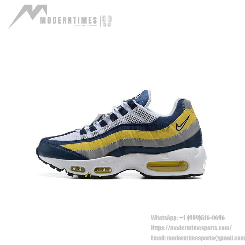Nike Air Max 95 Michigan CZ0191-400 ブルー、イエロー、グレー スニーカー Nike Air Max 95 Michigan CZ0191-400 ブルー、イエロー、グレー スニーカー 側面図