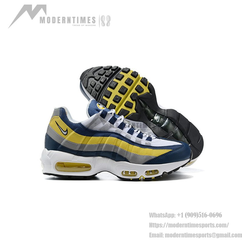 Nike Air Max 95 Michigan CZ0191-400 ブルー、イエロー、グレー スニーカー Nike Air Max 95 Michigan CZ0191-400 ブルー、イエロー、グレー スニーカー 側面図