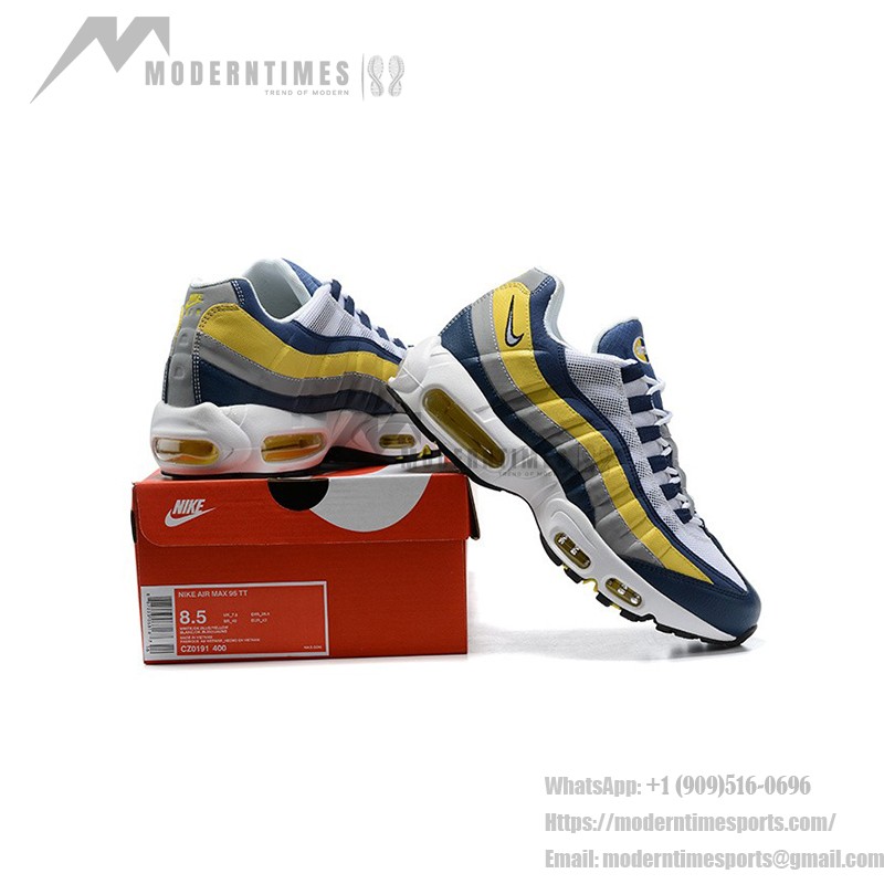 Nike Air Max 95 Michigan CZ0191-400 ブルー、イエロー、グレー スニーカー Nike Air Max 95 Michigan CZ0191-400 ブルー、イエロー、グレー スニーカー 側面図