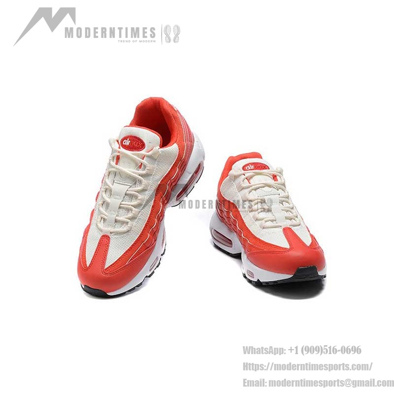 Nike Air Max 95 'Mystic Red' クラシックレッドレトロスニーカー - クッション性と多用途なストリートスタイル Nike Air Max 95 'Mystic Red' クラシックレッドレトロスニーカー