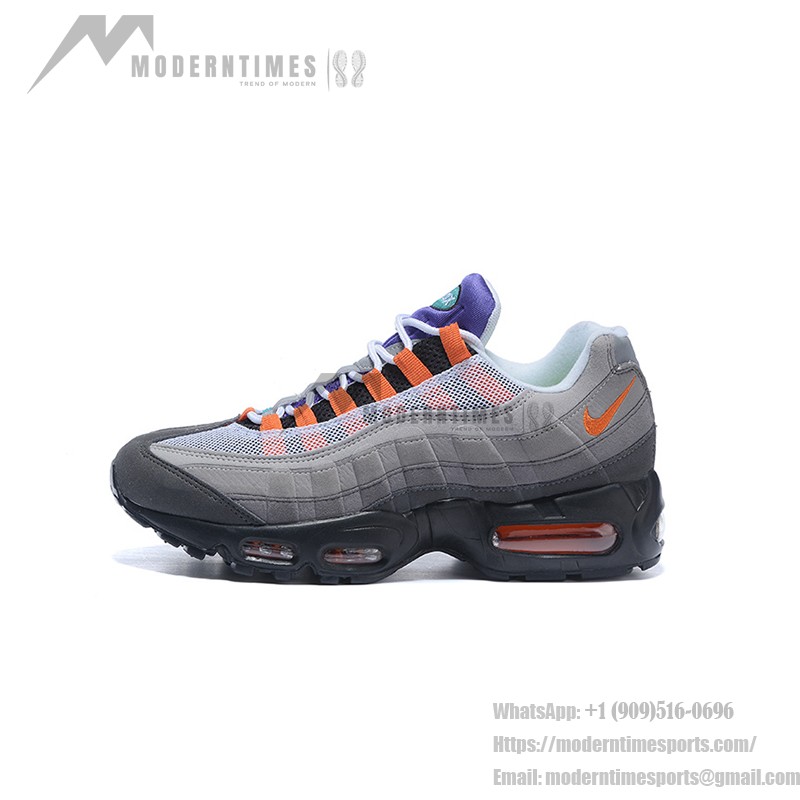 Nike Air Max 95 OG QS 810374-078 グレー&セーフティオレンジ スニーカー Nike Air Max 95 OG QS 810374-078 グレー&セーフティオレンジ スニーカー 側面図