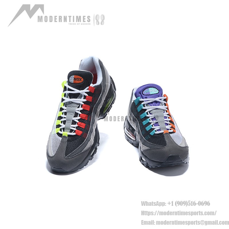 Nike Air Max 95 OG QS 810374-078 グレー&セーフティオレンジ スニーカー Nike Air Max 95 OG QS 810374-078 グレー&セーフティオレンジ スニーカー 側面図