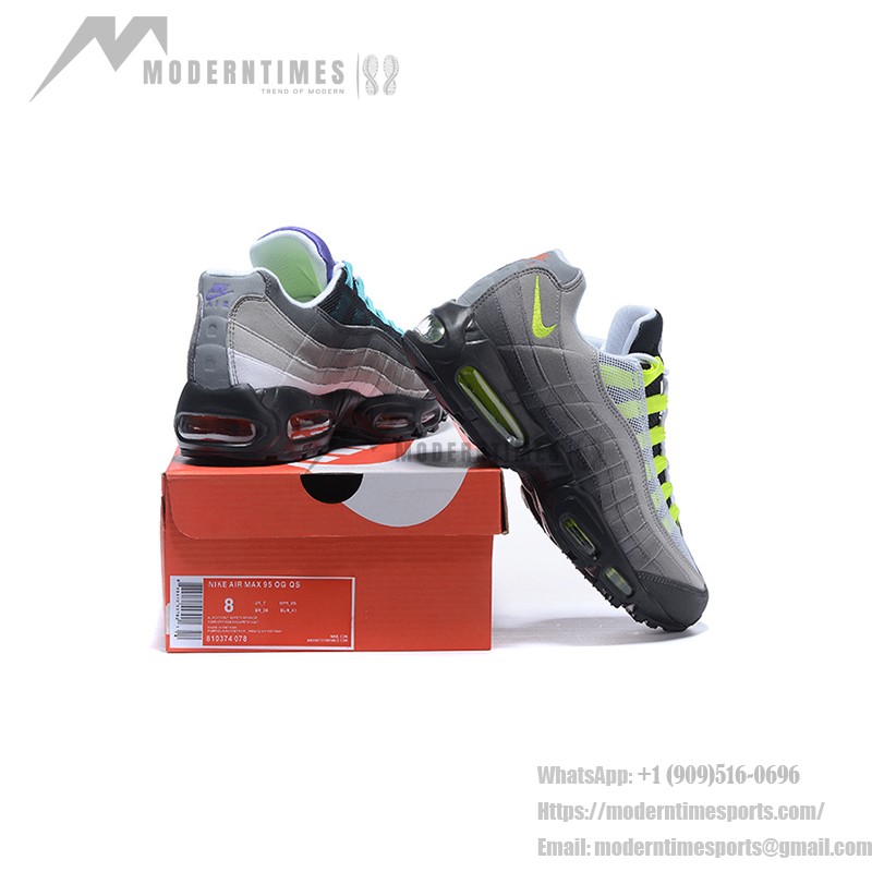 Nike Air Max 95 OG QS 810374-078 グレー&セーフティオレンジ スニーカー Nike Air Max 95 OG QS 810374-078 グレー&セーフティオレンジ スニーカー 側面図
