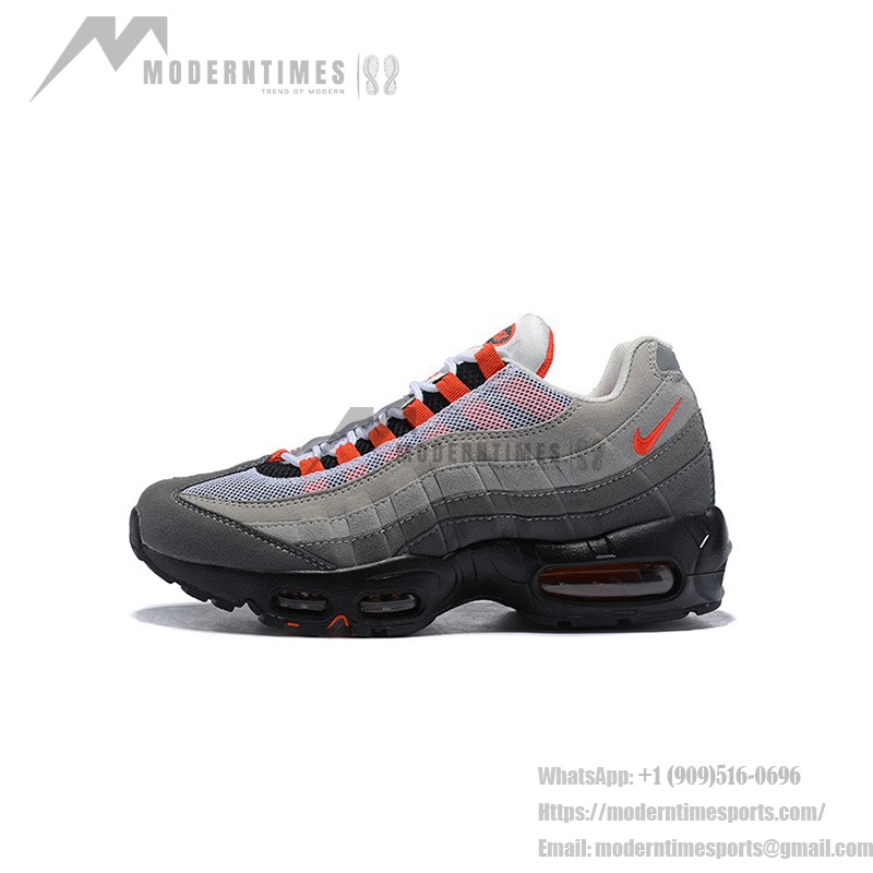 Nike Air Max 95 OG AT2865-100 グレー&ソーラーレッド スニーカー Nike Air Max 95 OG AT2865-100 グレー&ソーラーレッド スニーカー 側面図