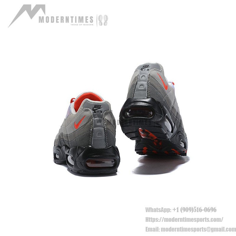 Nike Air Max 95 OG AT2865-100 グレー&ソーラーレッド スニーカー Nike Air Max 95 OG AT2865-100 グレー&ソーラーレッド スニーカー 側面図