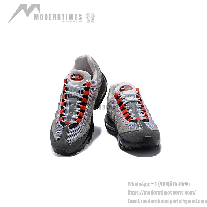 Nike Air Max 95 OG AT2865-100 グレー&ソーラーレッド スニーカー Nike Air Max 95 OG AT2865-100 グレー&ソーラーレッド スニーカー 側面図