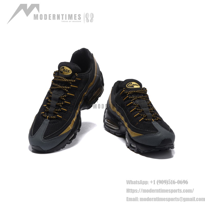 Nike Air Max 95 Premium 538416-007 ブラック&メタリックゴールド スニーカー Nike Air Max 95 Premium 538416-007 ブラック&メタリックゴールド スニーカー 側面図