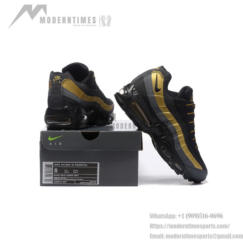 Nike Air Max 95 Premium 538416-007 ブラック&メタリックゴールド スニーカー Nike Air Max 95 Premium 538416-007 ブラック&メタリックゴールド スニーカー 側面図