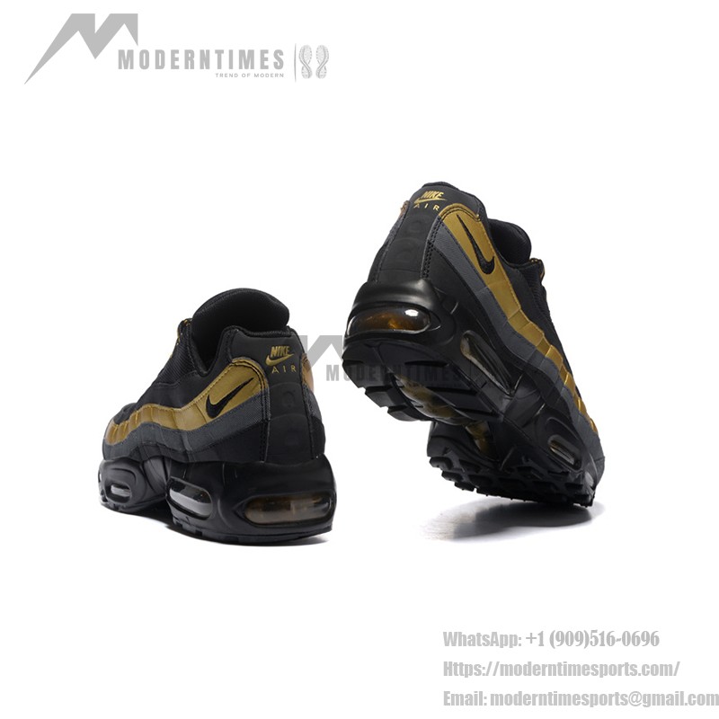 Nike Air Max 95 Premium 538416-007 ブラック&メタリックゴールド スニーカー Nike Air Max 95 Premium 538416-007 ブラック&メタリックゴールド スニーカー 側面図