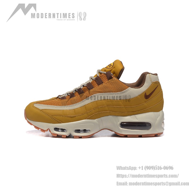 Nike Air Max 95 Premium Wheat Pack 538416-700 スニーカー ウィート、ブラウン、クリームカラーの Nike Air Max 95 Premium Wheat Pack 538416-700 スニーカー