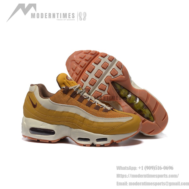 Nike Air Max 95 Premium Wheat Pack 538416-700 スニーカー ウィート、ブラウン、クリームカラーの Nike Air Max 95 Premium Wheat Pack 538416-700 スニーカー