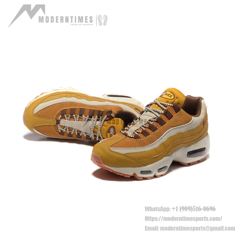 Nike Air Max 95 Premium Wheat Pack 538416-700 スニーカー ウィート、ブラウン、クリームカラーの Nike Air Max 95 Premium Wheat Pack 538416-700 スニーカー