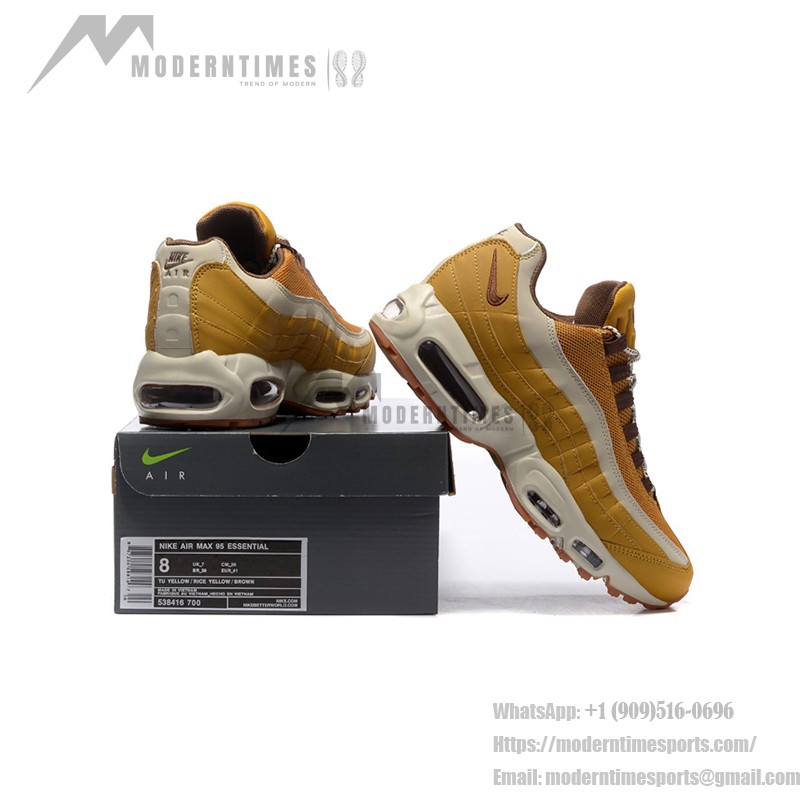 Nike Air Max 95 Premium Wheat Pack 538416-700 スニーカー ウィート、ブラウン、クリームカラーの Nike Air Max 95 Premium Wheat Pack 538416-700 スニーカー