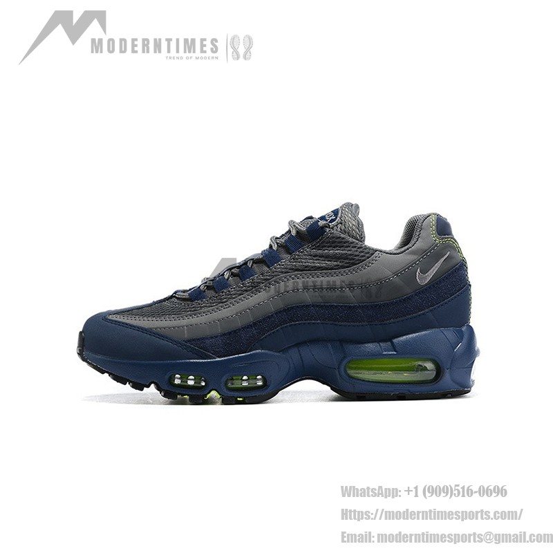 Nike Air Max 95 Seahawks DA1504-400 スニーカー ブルー、グレー、ネオングリーンのNike Air Max 95 Seahawks DA1504-400 スニーカー