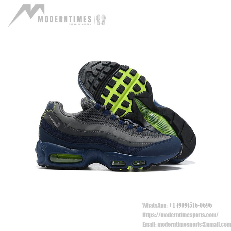 Nike Air Max 95 Seahawks DA1504-400 スニーカー ブルー、グレー、ネオングリーンのNike Air Max 95 Seahawks DA1504-400 スニーカー