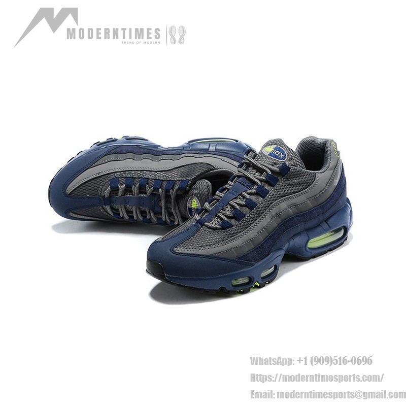 Nike Air Max 95 Seahawks DA1504-400 スニーカー ブルー、グレー、ネオングリーンのNike Air Max 95 Seahawks DA1504-400 スニーカー