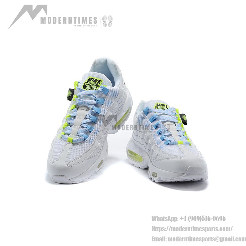 Nike Air Max 95 Worldwide CV9030-100 マルチカラースニーカー Nike Air Max 95 Worldwide CV9030-100 ホワイト&グリーンマルチカラースニーカー スウッシュアクセント付き
