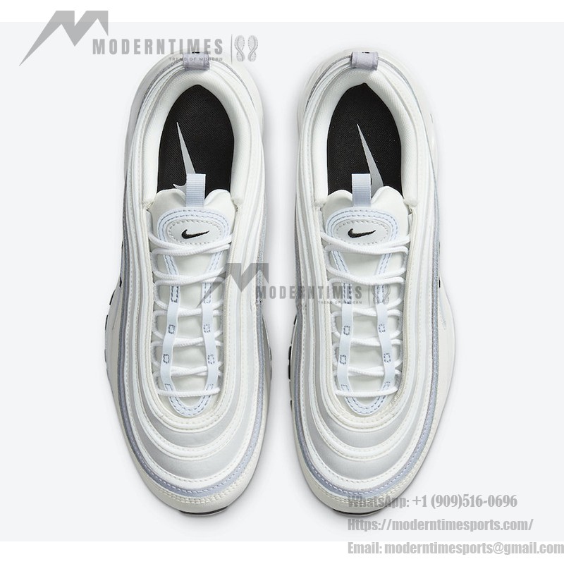 Nike Air Max 97 "Ghost" CZ6087-102 - Sleek White Sneakers with Lavender Accents Nike Air Max 97 "Ghost" CZ6087-102 - White and Lavender Sneakers
