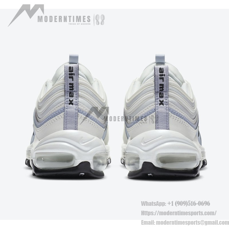 Nike Air Max 97 "Ghost" CZ6087-102 - Sleek White Sneakers with Lavender Accents Nike Air Max 97 "Ghost" CZ6087-102 - White and Lavender Sneakers
