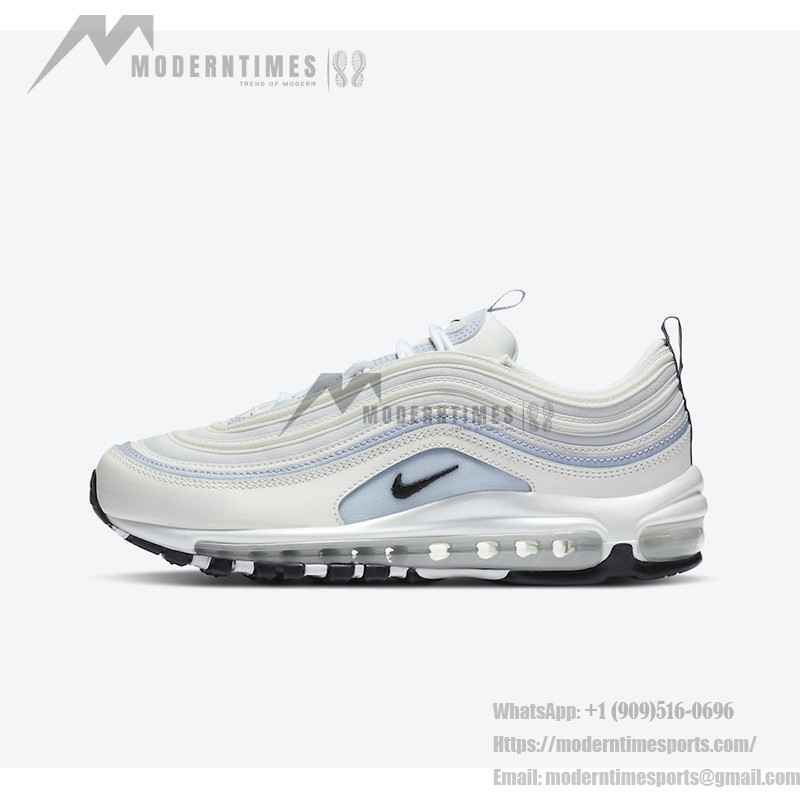 Nike Air Max 97 "Ghost" CZ6087-102 - Sleek White Sneakers with Lavender Accents Nike Air Max 97 "Ghost" CZ6087-102 - White and Lavender Sneakers