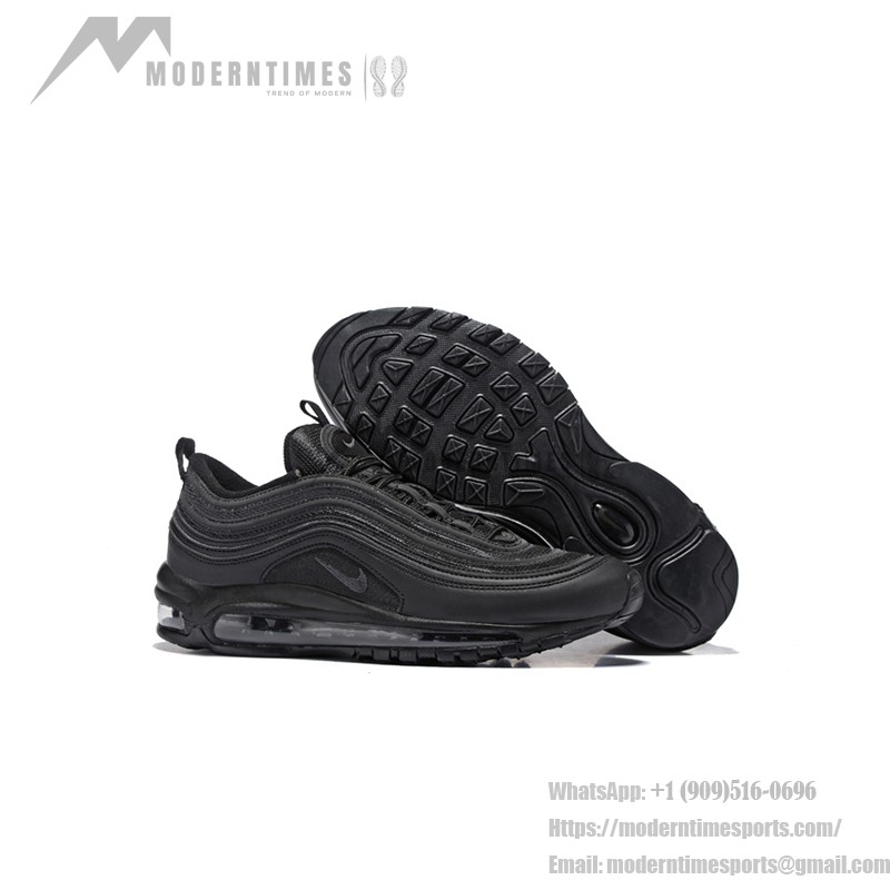 Nike Air Max 97 Triple Black - All-Black Sleek Sneakers Nike Air Max 97 Triple Black DH8016-002 with Full-Length Air Cushioning