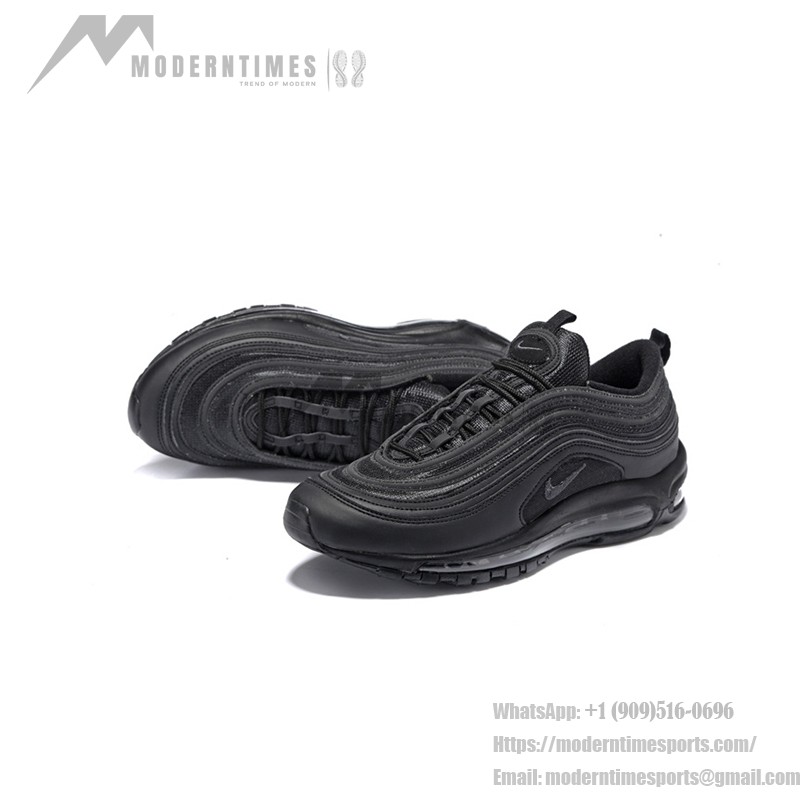 Nike Air Max 97 Triple Black - All-Black Sleek Sneakers Nike Air Max 97 Triple Black DH8016-002 with Full-Length Air Cushioning