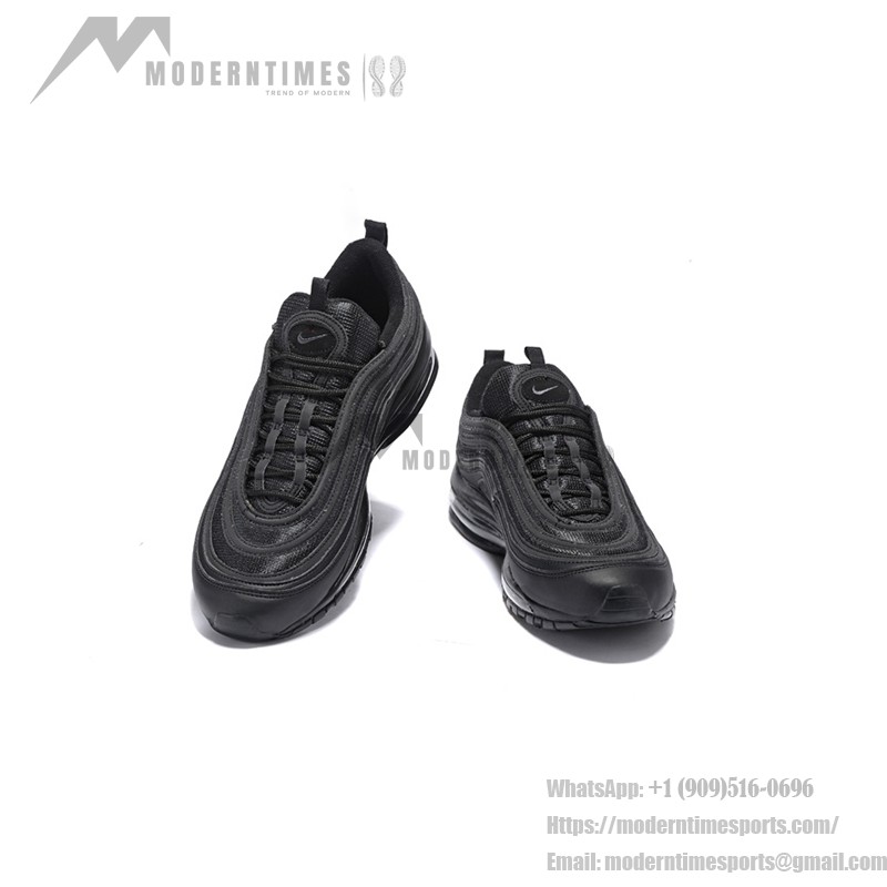 Nike Air Max 97 Triple Black - All-Black Sleek Sneakers Nike Air Max 97 Triple Black DH8016-002 with Full-Length Air Cushioning