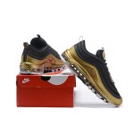 Nike Air Max 97 "Black/Gold" AT5458-002 - Black and Gold Sneakers with Red Accents