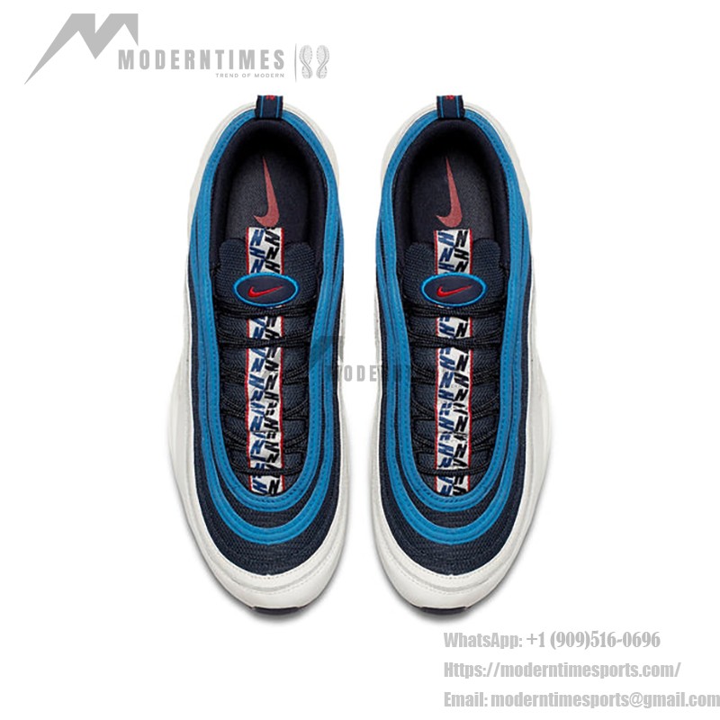 Nike Air Max 97 SE Blue Nebula - ホワイトとブルーデザイン Nike Air Max 97 SE Blue Nebula AQ4126-400 ホワイトとブルースニーカー