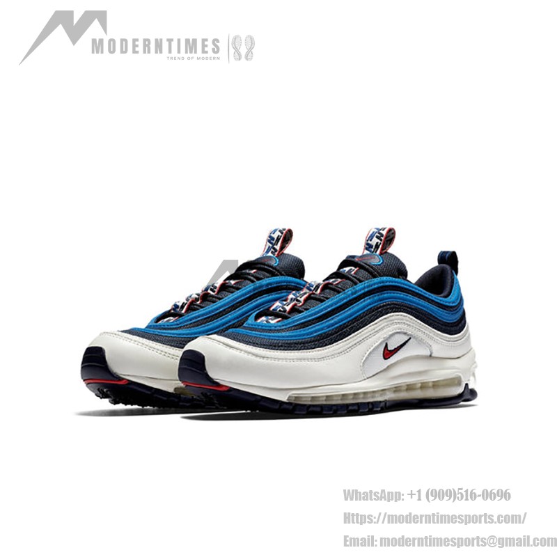 Nike Air Max 97 SE Blue Nebula - ホワイトとブルーデザイン Nike Air Max 97 SE Blue Nebula AQ4126-400 ホワイトとブルースニーカー