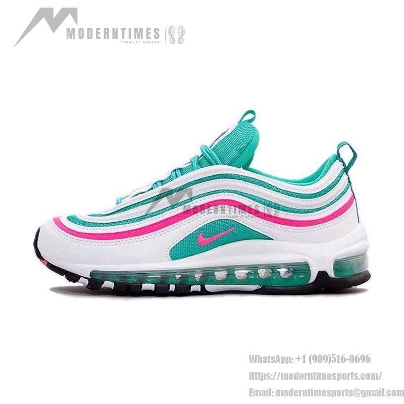 Nike Air Max 97 South Beach 夏スタイル Nike Air Max 97 South Beach 921522-101 ティール ピンク ホワイト スニーカー