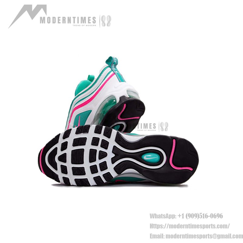 Nike Air Max 97 South Beach 夏スタイル Nike Air Max 97 South Beach 921522-101 ティール ピンク ホワイト スニーカー