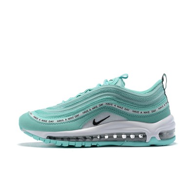 ナイキ エア マックス 97 "Have a Nike Day" 923288-300 - アイコニックなスローガンデザインが特徴の爽やかなミントグリーンスニーカー