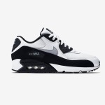 Nike Air Max 90 537384-123 - クラシックなホワイト&ブラックデザイン Nike Air Max 90 537384-123 - ホワイト&ブラック スニーカー、グレースウッシュ付き